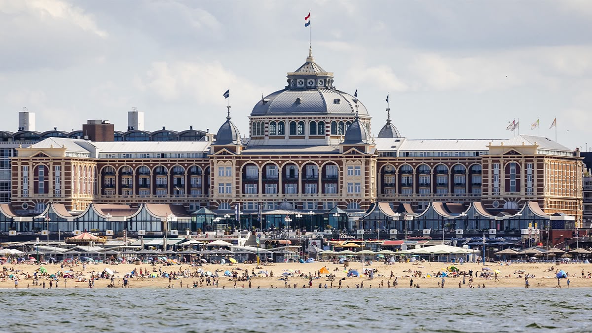 The Grand Hotel Amrâth Kurhaus overlooking Scheveningen beach